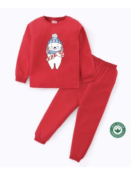 BLUSHES - Unisex Full Sleeves Rabbit Printed Sweatshirt with Joggers (Set of 2)