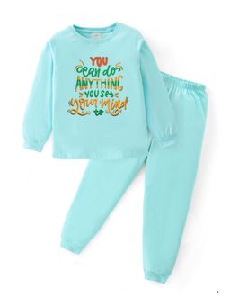 BLUSHES - Unisex Full Sleeves You Can Do Printed Sweatshirt with Joggers (Set of 2)