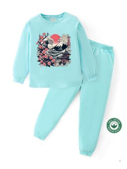 BLUSHES - Unisex Japanese Scenery Printed Sweatshirt with Joggers (Set of 2)