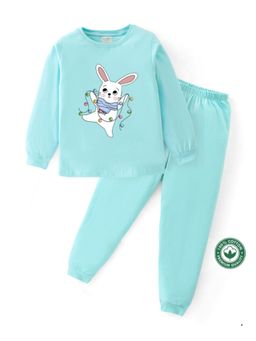 BLUSHES - Unisex Full Sleeves Bunny Printed Sweatshirt with Joggers (Set of 2)