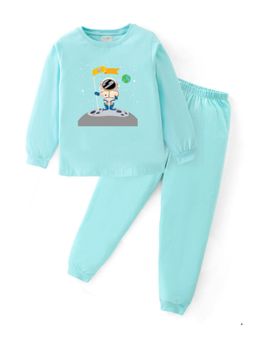 BLUSHES - Unisex Full Sleeves Placement Printed Sweatshirt with Joggers (Set of 2)