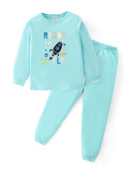 BLUSHES - Unisex Full Sleeves Placement Printed Sweatshirt with Joggers (Set of 2)