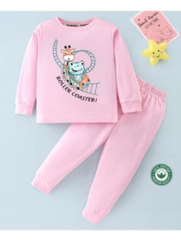 BLUSHES - Unisex Full Sleeves Animals Printed Sweatshirt with Joggers (Set of 2)