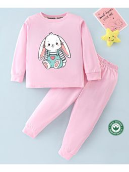 BLUSHES - Unisex Full Sleeves Bunny Printed Sweatshirt with Joggers (Set of 2)