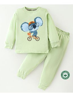 BLUSHES - Unisex Koala On A Bicycle Printed Sweatshirt with Joggers (Set of 2)