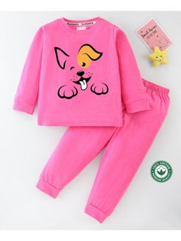 BLUSHES - Unisex Full Sleeves Dog Printed Sweatshirt with Joggers (Set of 2)