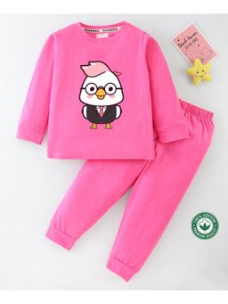 BLUSHES - Unisex Full Sleeves Chicken Printed Sweatshirt with Joggers (Set of 2)