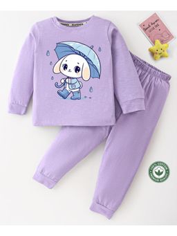 BLUSHES - Unisex Full Sleeves Placement Printed Sweatshirt with Joggers (Set of 2)