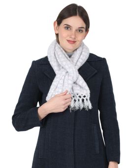 Monte Carlo - Women Wool Pink Self Design Muffler