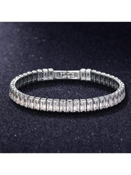 Salty - Glimmer Diamond Silver Tennis Bracelet