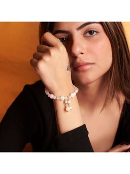 Salty - Dreamy Peach Natural Stone Band Bracelet