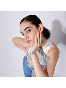 Salty - Twilight Textured Silver Cuff