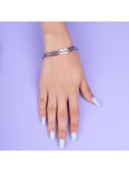 Salty - Geometric Chain Silver Bracelet