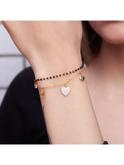 Salty - Black Charm Heart Bracelet