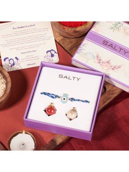 Salty - Minimal Evil Eye Hamsa Rakhi - Light Blue
