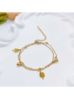 Salty - Multi Layered Floral Gold Bracelet