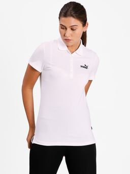 Puma - Essentials Regular Fit Womens White Polo Shirt