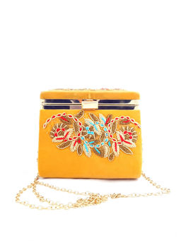 A Clutch Story - Regal Dabka Hand Embroidered Box Clutch