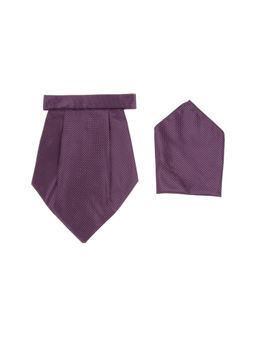 CAZZANO - Men Purple Printed Pocket Square with Cravat