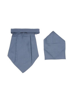CAZZANO - Men Blue Printed Pocket Square with Cravat