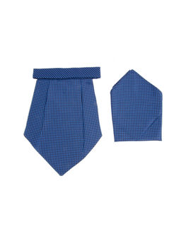 CAZZANO - Men Blue Printed Pocket Square with Cravat