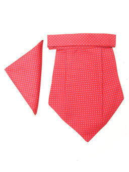 CAZZANO - Men Red Printed Pocket Square with Cravat