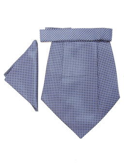 CAZZANO - Men Blue Printed Pocket Square with Cravat