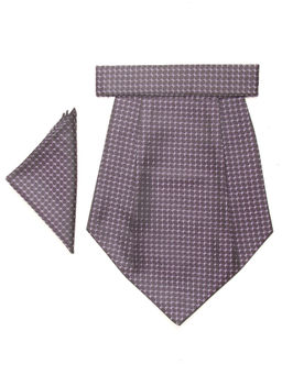 CAZZANO - Men Black Printed Pocket Square with Cravat