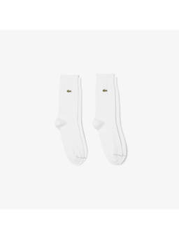 Lacoste - Men White Long Socks (Pack Of 2)