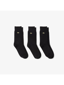 Lacoste - Men Black Long Socks (Pack Of 3)
