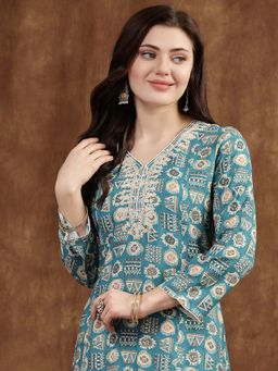 Nayam by lakshita - Embroidered with Foil Print Kurti