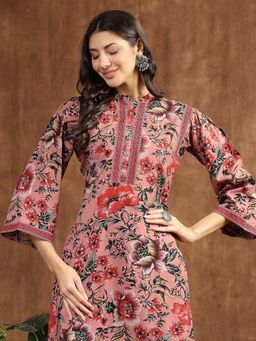 Nayam by lakshita - Floral Printed Kurta with Trousers (Set of 2)
