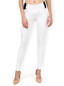 Lakshita - Off White Plain Jegging