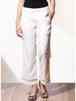 Lakshita - Subtle Ivory Palazzo With Bell Hem