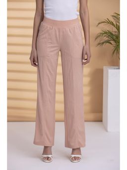 Lakshita - Peach Solid Plain Palazzo