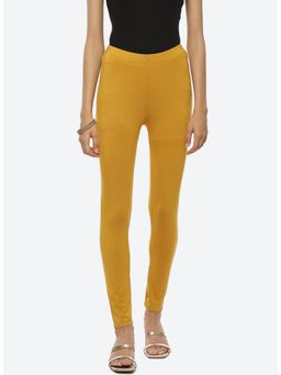 Lakshita - Yellow Ankle Length Plain Legging