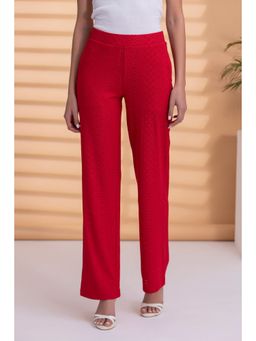 Lakshita - Red Schiffli A-line Palazzo