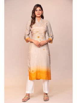 Zari Jaipur - Cream Printed Kurta