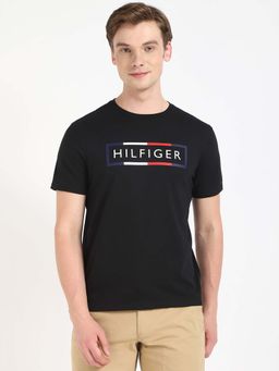 Tommy Hilfiger - Black Solid Regular Fit T-Shirt
