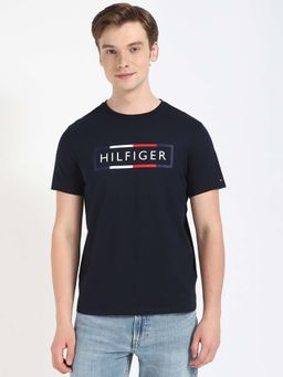 Tommy Hilfiger - Navy Blue Solid Regular Fit T-Shirt