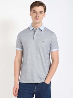 Tommy Hilfiger - Blue Solid Regular Fit Polo T-Shirt