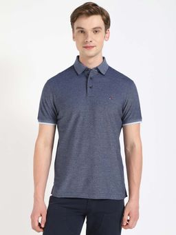 Tommy Hilfiger - Navy Blue Solid Regular Fit Polo T-Shirt