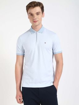 Tommy Hilfiger - Blue Solid Regular Fit Polo T-Shirt