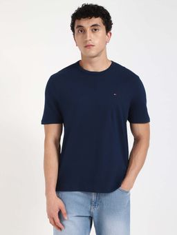 Tommy Hilfiger - Navy Blue Solid Regular Fit T-Shirt