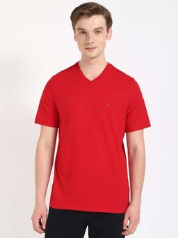 Tommy Hilfiger - Red Solid Regular Fit T-Shirt
