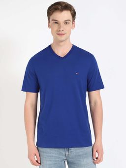 Tommy Hilfiger - Blue Solid Regular Fit T-Shirt