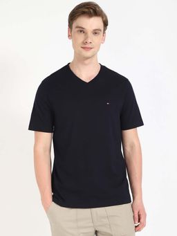 Tommy Hilfiger - Navy Blue Solid Regular Fit T-Shirt