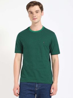 Tommy Hilfiger - Green Stripes Regular Fit T-Shirt