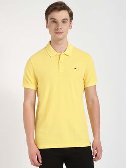 Tommy Hilfiger - Yellow Solid Slim Fit Polo T-Shirt