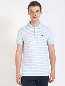 Tommy Hilfiger - Blue Stripes Slim Fit Polo T-Shirt